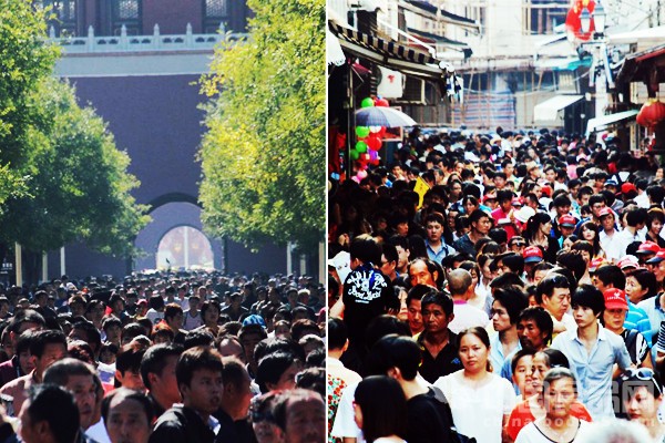 北京故宫和厦门鼓浪屿人满为患